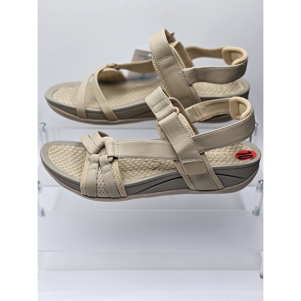 Ladies Baretraps Dandy Sandals Sz. 10 M Beige Arch Support Breathable Fabric